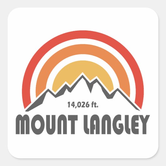 Mount Langley California Vierkante Sticker (Voorkant)