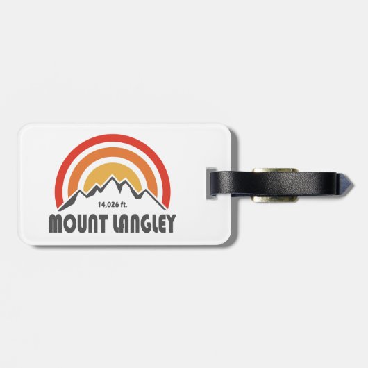 Mount Langley Californië Bagagelabel (Achterkant horizontaal)