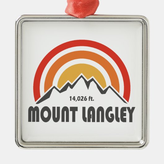 Mount Langley Californië Metalen Ornament (Voorkant)