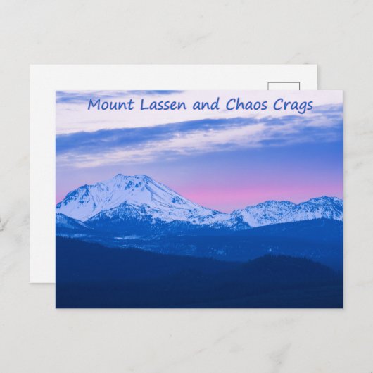 Mount Lassen en Chaos Crags Briefkaart (Voorkant / Achterkant)