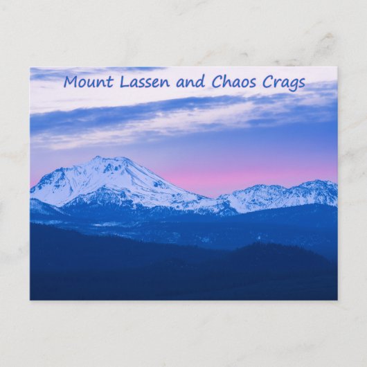 Mount Lassen en Chaos Crags Briefkaart (Voorkant)