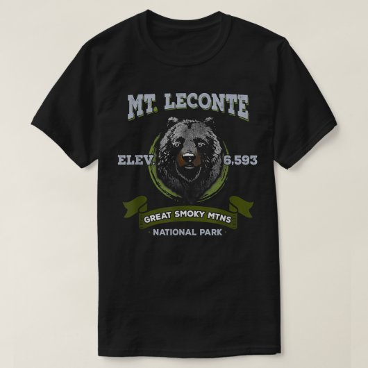 Mount LeConte Black Beer Smoky Mountains T T-shirt (Design voorkant)