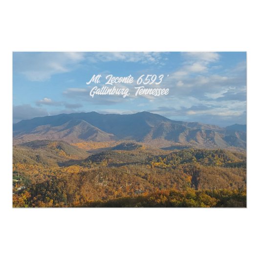 Mount Leconte Gatlinburg Tennessee Perfect Poster (Voorkant)