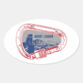 Mount Lemmon klimmer Carabiner Ovale Sticker (Voorkant)