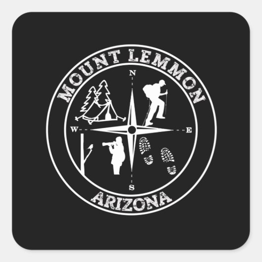 MOUNT LEMMON VIERKANTE STICKER (Voorkant)