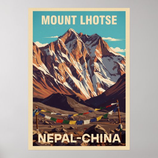 Mount Lhotse Nepal-China V02 Poster (Voorkant)