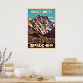 Mount Lhotse Nepal-China V02 Poster (Keuken)