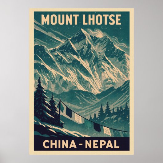 Mount Lhotse Nepal-China V03 Poster (Voorkant)