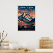 Mount Lhotse Nepal-China V06 Poster (Keuken)