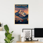 Mount Lhotse Nepal-China V06 Poster (Thuiskantoor)