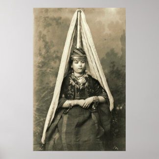 Mount Libanese Druse Bride 1910 Poster