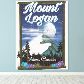 Mount Logan, Yukon, Canada Canvas Afdruk (Insitu (Houten vloer))