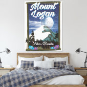 Mount Logan, Yukon, Canada Canvas Afdruk (Insitu (Slaapkamer))