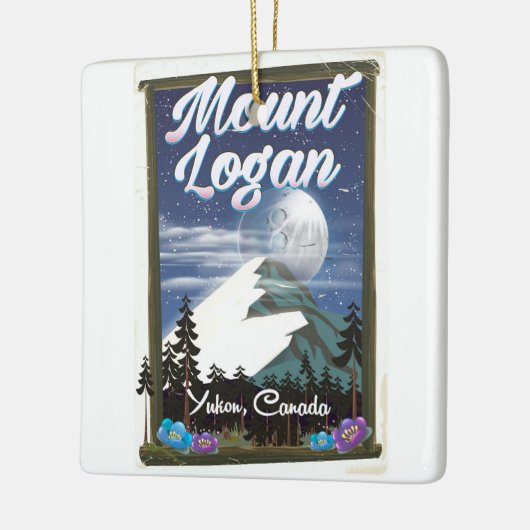 Mount Logan, Yukon, Canada Keramisch Ornament (Links)