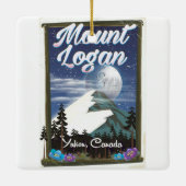 Mount Logan, Yukon, Canada Keramisch Ornament (Achterkant)