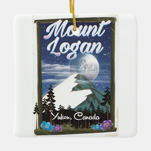 Mount Logan, Yukon, Canada Keramisch Ornament (Voorkant)