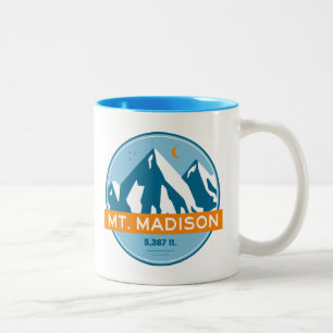 Mount Madison New Hampshire Stars Moon Tweekleurige Koffiemok