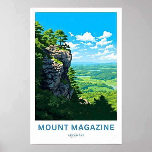Mount Magazine Arkansas Reisprint Poster (Voorkant)
