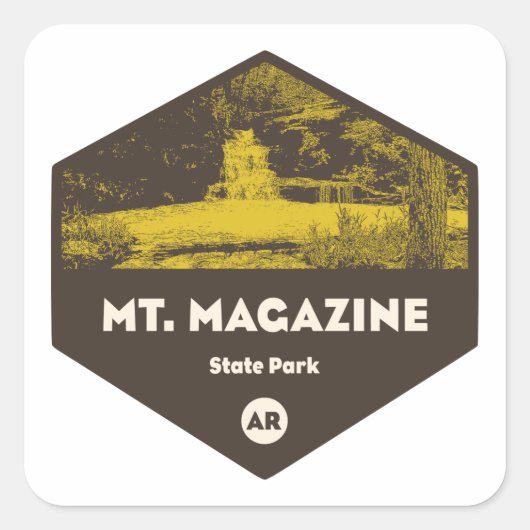 Mount Magazine State Park Arkansas Vierkante Sticker (Voorkant)
