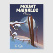 Mount Mainalos Griekse ski print. (Voorkant)