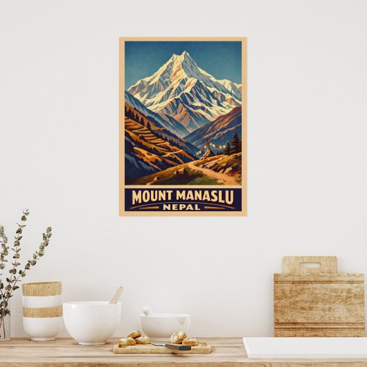 Mount Manaslu Nepal V01 Poster (Keuken)