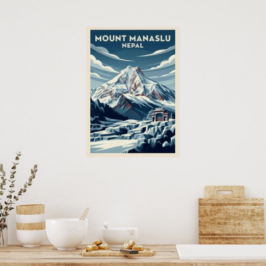 Mount Manaslu Nepal V02 Poster (Keuken)