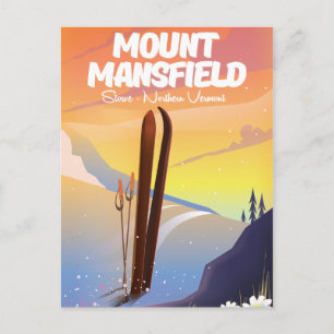 Mount Mansfield,Stowe noordelijke Vermont ski Briefkaart