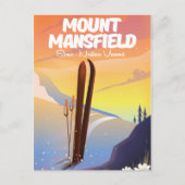 Mount Mansfield,Stowe north Vermont ski Briefkaart (Voorkant)