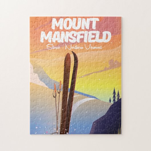 Mount Mansfield,Stowe north Vermont ski Legpuzzel (Verticaal)