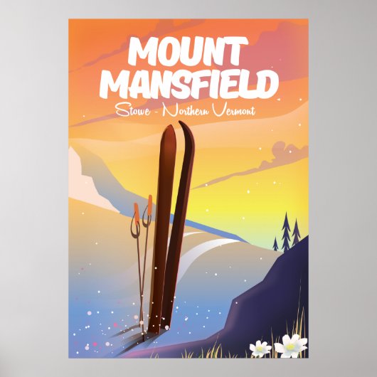 Mount Mansfield,Stowe north Vermont ski Poster (Voorkant)