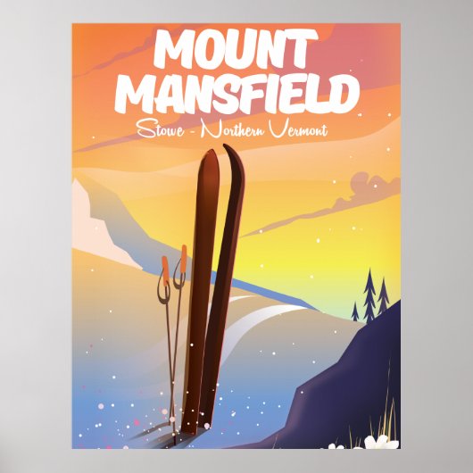 Mount Mansfield,Stowe north Vermont ski Poster (Voorkant)