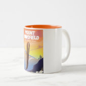 Mount Mansfield,Stowe north Vermont ski Tweekleurige Koffiemok (Voorkant rechts)