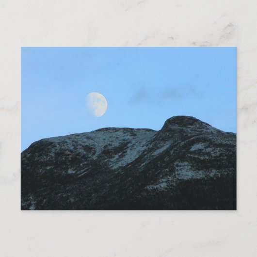 Mount Mansfield Summit Moon Briefkaart (Voorkant)