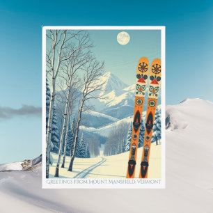 Mount Mansfield Vermont ski ansichtkaart Briefkaart
