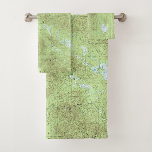 Mount Marcy Topographic Map - Adirondack Park Bad Handdoek (Insitu)