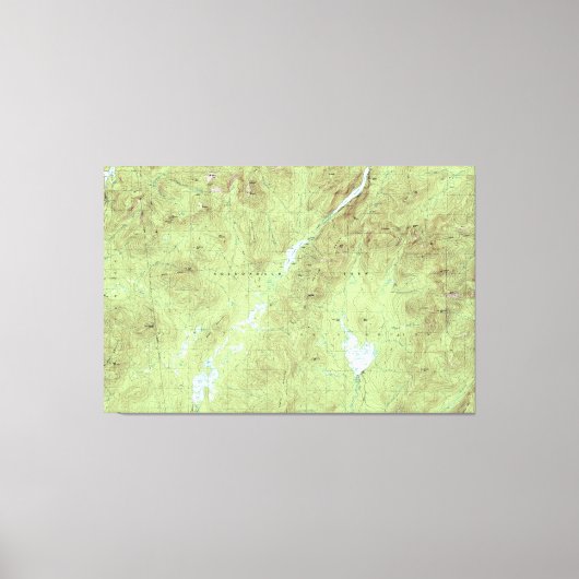 Mount Marcy Topographic Map - Adirondack Park Canvas Afdruk (Voorkant)