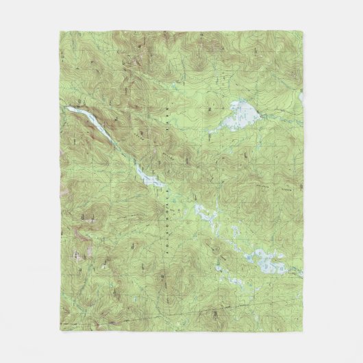 Mount Marcy Topographic Map - Adirondack Park Fleece Deken (Voorkant)