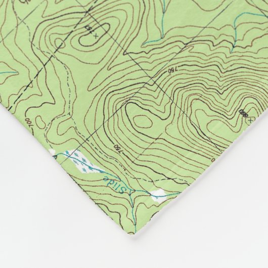 Mount Marcy Topographic Map - Adirondack Park Fleece Deken (Hoek)