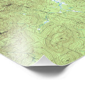 Mount Marcy Topographic Map - Adirondack Park Foto Afdruk (Hoek)