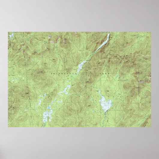 Mount Marcy Topographic Map - Adirondack Park Poster (Voorkant)