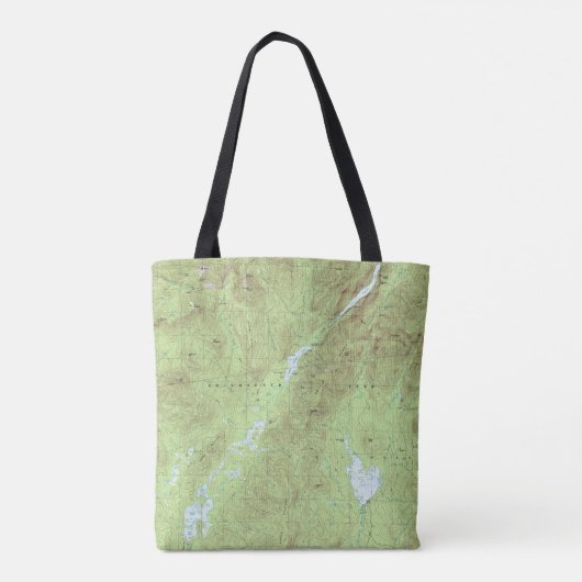 Mount Marcy Topographic Map - Adirondack Park Tote Bag (Achterkant)