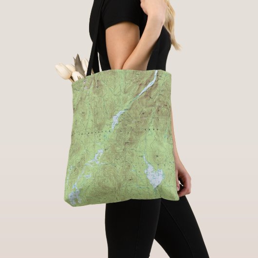 Mount Marcy Topographic Map - Adirondack Park Tote Bag (Dichtbij)
