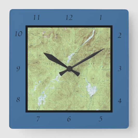 Mount Marcy Topographic Map - Adirondack Park Vierkante Klok (Voorkant)