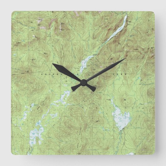 Mount Marcy Topographic Map - Adirondack Park Vierkante Klok (Voorkant)