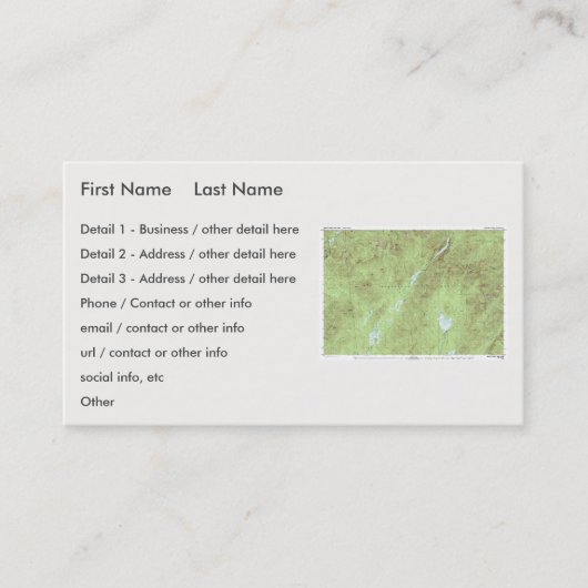 Mount Marcy Topographic Map - Adirondack Park Visitekaartje (Voorkant)