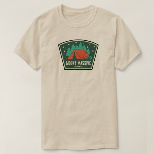 Mount Massive Wilderness Colorado Camping T-shirt (Design voorkant)