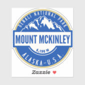 Mount Mckenley Denali National park Alaska Sticker (Vel)