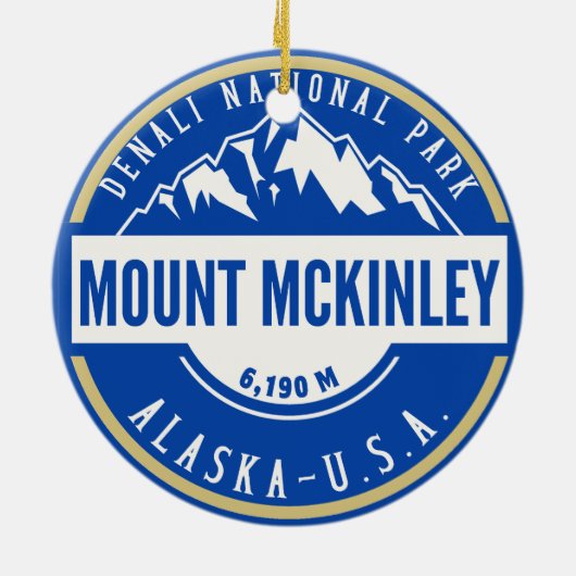 Mount Mckenley Denali National park  Keramisch Ornament (Achterkant)