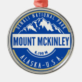 Mount Mckenley Denali National park  Metalen Ornament (Voorkant)
