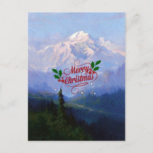 Mount McKinley, Alaska - Vrolijk Kerstfeest Feestdagenkaart (Voorkant)
